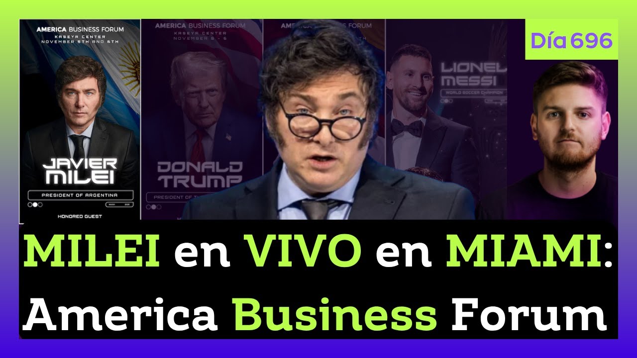 🔴URGENTE! MILEI en VIVO con DISCURSO IMPERDIBLE en el AMERICA BUSINESS FORUM | DIA 696