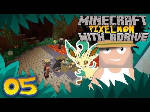 GRASS GYM CHALLENGE! Minecraft PIXELMON with aDrive! Ep05 - PocketPixels Red Let's Play!