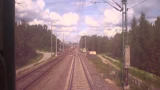 preview picture of video 'IC 922 passes Jämsänkoski freight station by 110 km/h'