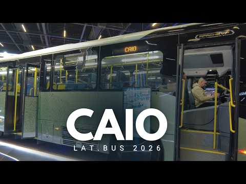 Novidades no Design dos ônibus da CAIO na Lat.Bus 2026 - Apache VIP