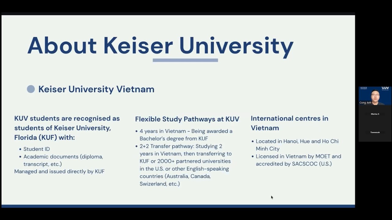 Study in Vietnam with the GED | Keiser University Vietnam (KUV) Webinar