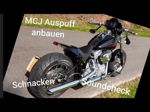 Youngtimer auffrischen. Harley Davidson, MCJ Auspuff