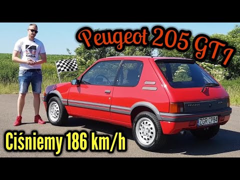 1988 Peugeot 205 GTI - 1.9, lecz nie TDI. Nie GOLF, a jednak GTI. Video