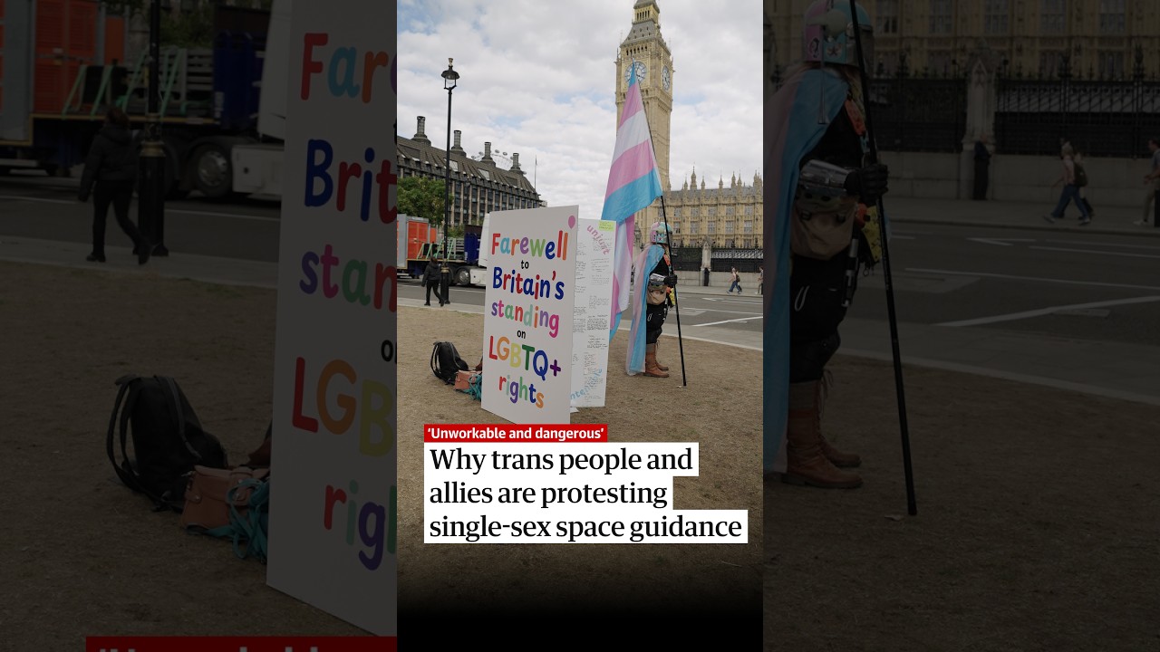 Nearly 1,000 trans people and allies protest UK single-sex space guidance