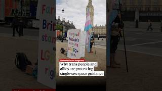 Nearly 1,000 trans people and allies protest UK single-sex space guidance