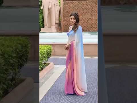 Shiv banarasi silk alia bhatt latest style multicolor saree