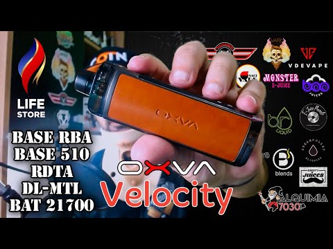OXVA Velocity Kit / Base Rba / Conector 510 / Rdta / DL-MTL / Bat 21700 Português-BR
