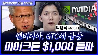 엔비디아, 젠슨황 GTC 연설에 급등…마이크론 주당 $1,000 돌파 [월가 뉴스레터]