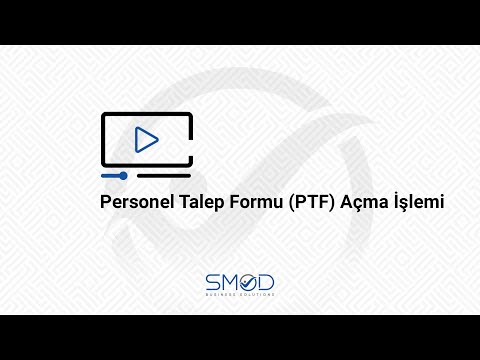 1) Personel Talep Formu Açma İşlemi
