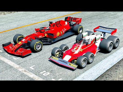 Ferrari F1 2020 vs Ferrari F1 8 Wheels 1976 at Red Bull Ring