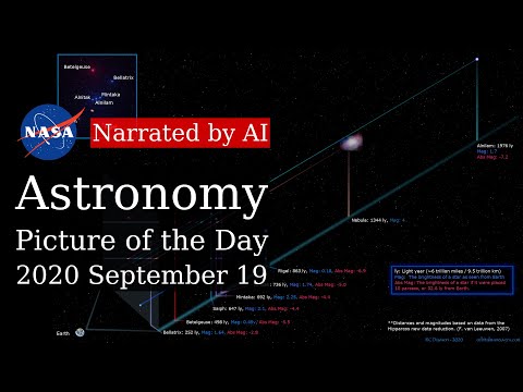 APOD: 2020-09-19 - Orion in Depth (Narrated by Emma)