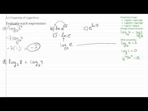  Properties of Logs p1