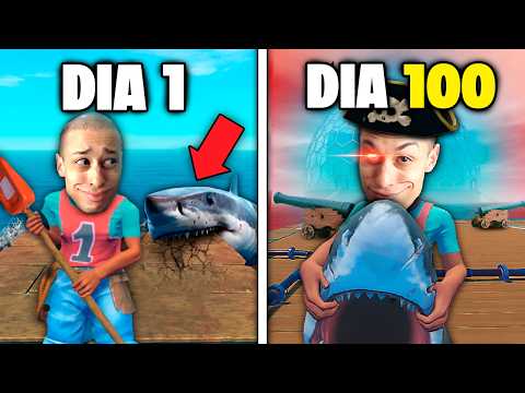 Sobrevivi 100 DIAS no Raft e ZEREI o Jogo (Final Épico)
