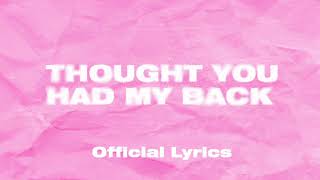 NCK - Thought You Had My Back (Official Lyric Video)