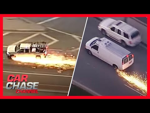 WILD CAR CHASE: Suspect rams cars, steals multiple cars during dangerous pursuit | Car Chase Channel