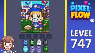 Pixel Flow Level 747 Solution Walkthrough