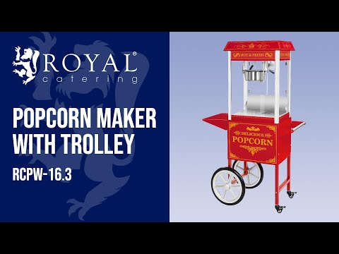 video - Popcorn Maker with trolley - Red