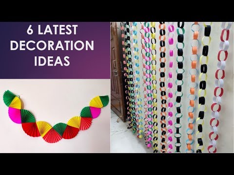 6 Cool and Colourful Decoration Ideas with Paper | Quick Wall decorations