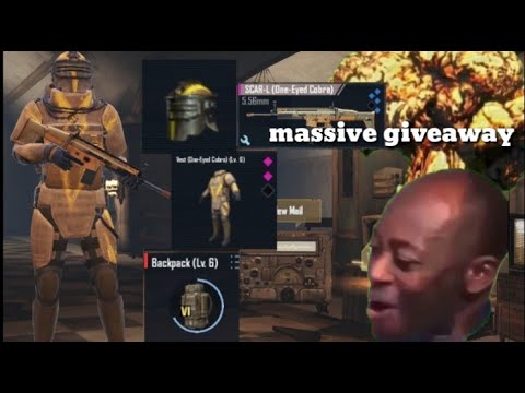 Level 6 + scar-l One-Eye-Cobra giveaway.🇧🇹Pubg mobile Metro Royal.