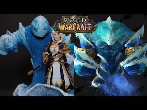 How to make a Jaina Proudmoore's Water Elemental Sculpture from Warcraft with Polymer Clay #warcraft
