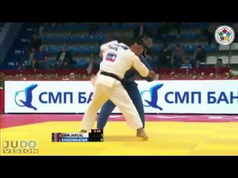 Judo World Masters Tyumen 2013: SAINJARGAL (MGL) - KHASHBAATAR (MGL) Semi Final [-73kg]
