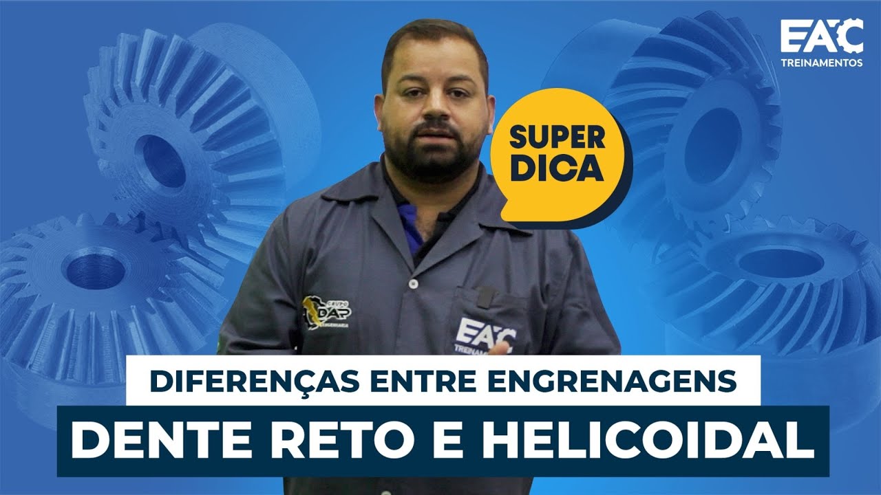 A diferença entre engrenagens com dente Retos e Helicoidal  🛠👷‍♂️🏭