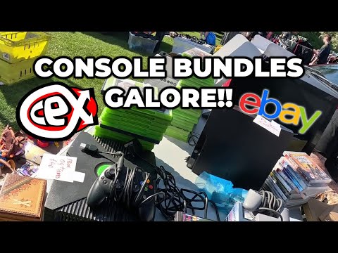 Console Bundles Galore!! Flipping GAMES into CEX VOUCHERS & eBay PROFIT at the Car Boot!