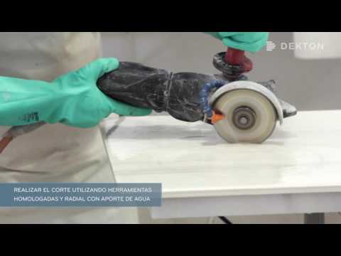 Elaboración de Dekton - Encastre circular