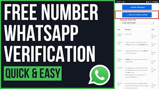 How To Get FREE Phone Number for WhatsApp Verification