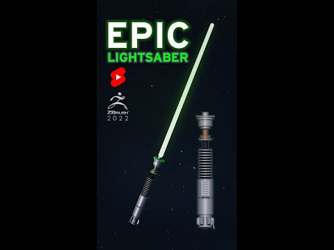 EPIC LIGHTSABER BUILD IN ZBRUSH #shorts