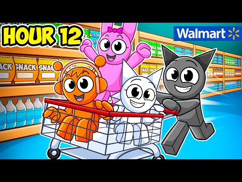 24 Hour OVERNIGHT at WALMART in Roblox With MY FRIENDS!