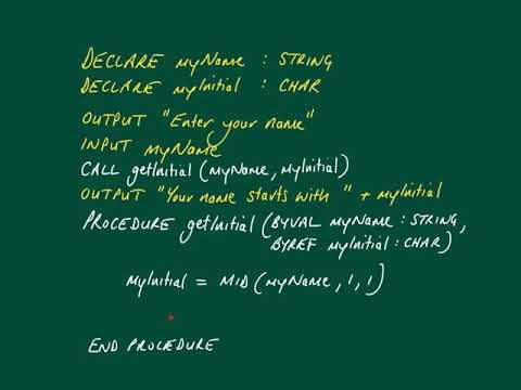 CIE 9608 2.3.6 Functions vs Procedures