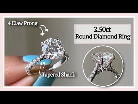 She Wanted a Bigger Look | 2.5ct Round Tapered Pave Cathedral Style Diamond Ring