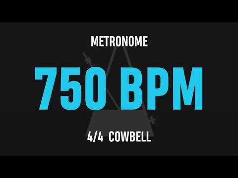 750 BPM 4/4 - Best Metronome (Cowbell)