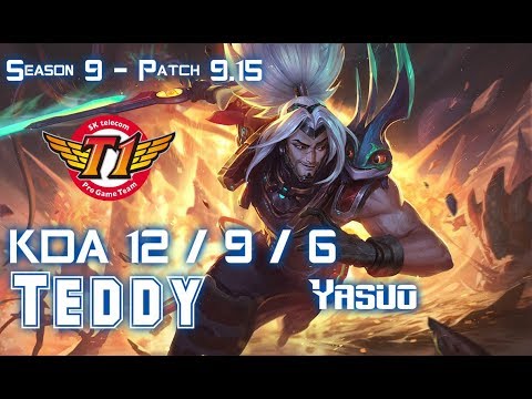 SKT T1 Teddy YASUO vs DRAVEN ADC - Patch 9.15 KR Ranked