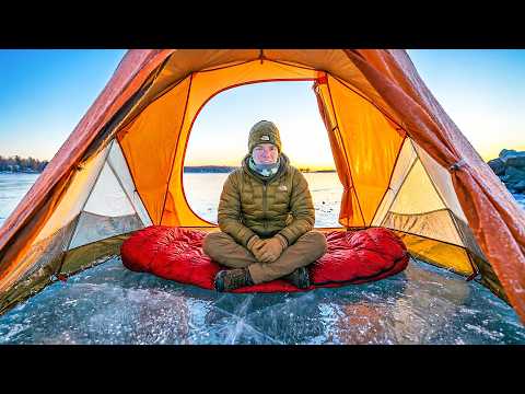 Camping In My Tent On The Frozen Bay