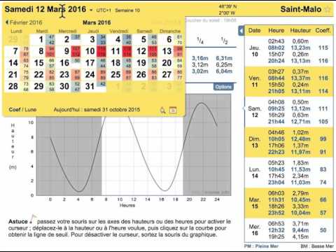marée.info - Sélectionner une date - Annuaire des marées France