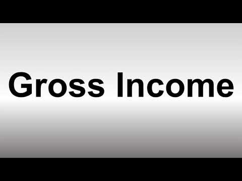 How to Pronounce Gross Income