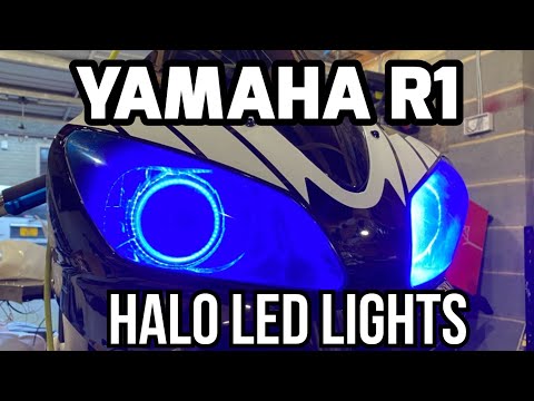 YAMAHA R1 LED HALO RING LIGHT CONVERSION, and new gear ratios