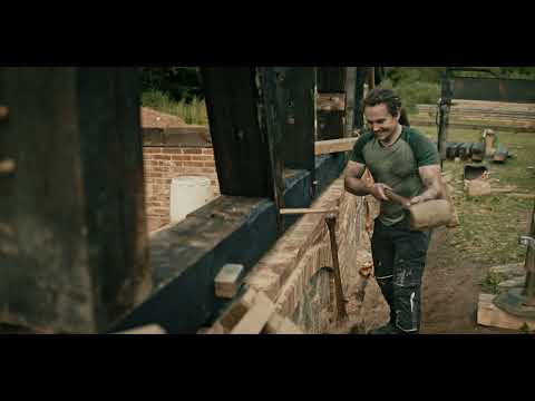 Raising Bladesmith's Workshop. Timber Framed Forge