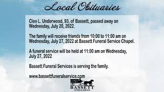 Obits for July 25, 2022