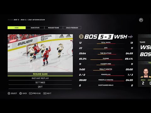 NHL 21: Boston Bruins vs Washington Capitals Game 5