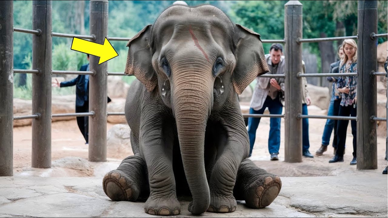 Elephant Cries Every Day In Zoo, Then One Day He Sees A Familiar Silhouette!