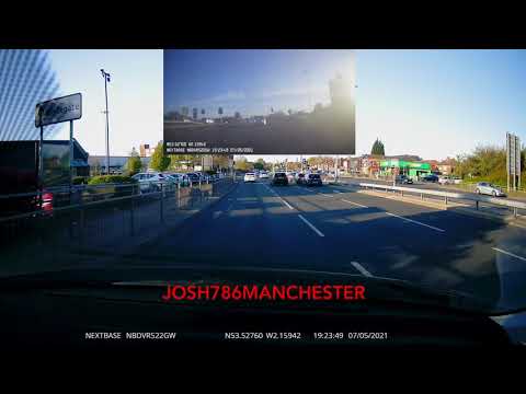 Crazy angry driver forces me off the road by illegal overtaking