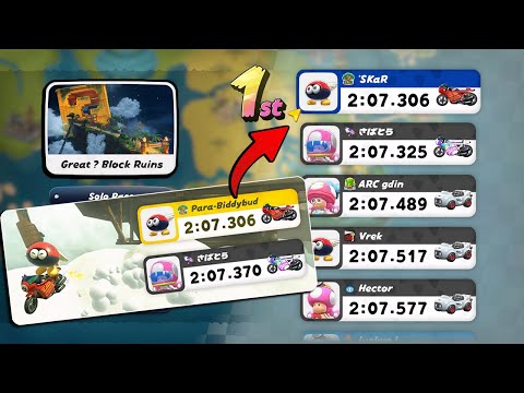 Mario Kart World - Great ? Block Ruins - 2:07.306 by SKaR (WORLD RECORD)