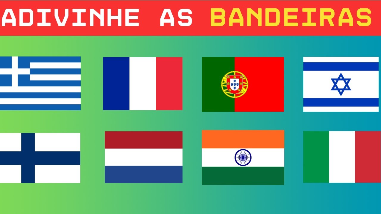 Você consegue adivinhar estas 32 bandeiras de Países? 🌍🎌 Desafio das Bandeiras! 🎌🌍