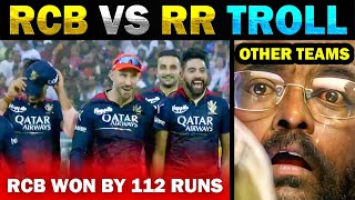 RCB VS RR IPL TROLL 2023 | RCB WON BY 112 RUNS  - TODAY TRENDING