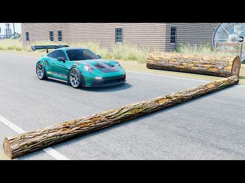 Mobil vs Fallen Tree #19 - BeamNG Drive