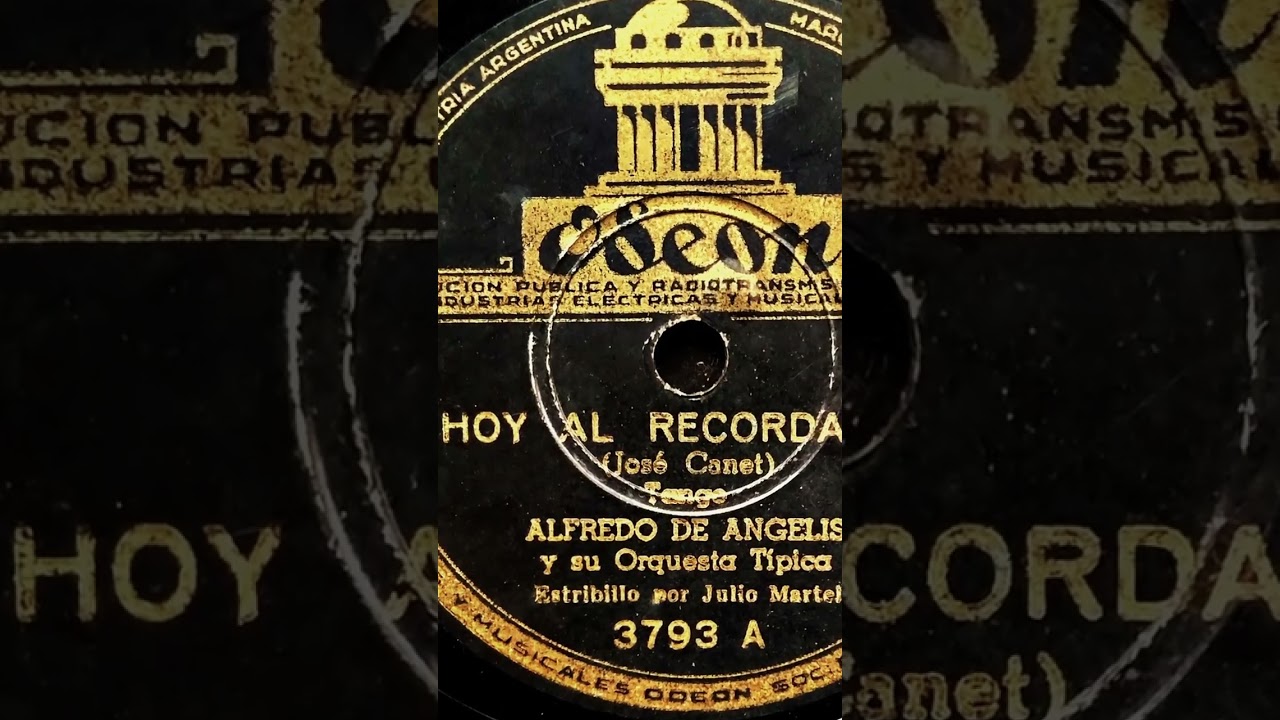 Video thumbnail for Alfredo DE ANGELIS & Julio MARTEL:Hoy al recordarla (TANGO) #tango #tangoargentino #milonga