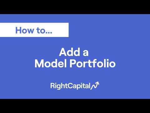 Add a Model Portfolio (1:27)